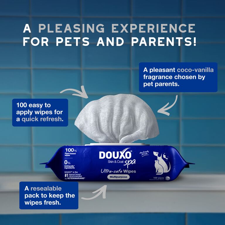 Chusteczki wielofunkcyjne dla kotów i psów DOUXO® SPA Multipurpose Wipes